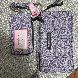 Simply Southern Snakeskin Wallet and Lanyard Wallet Combo
